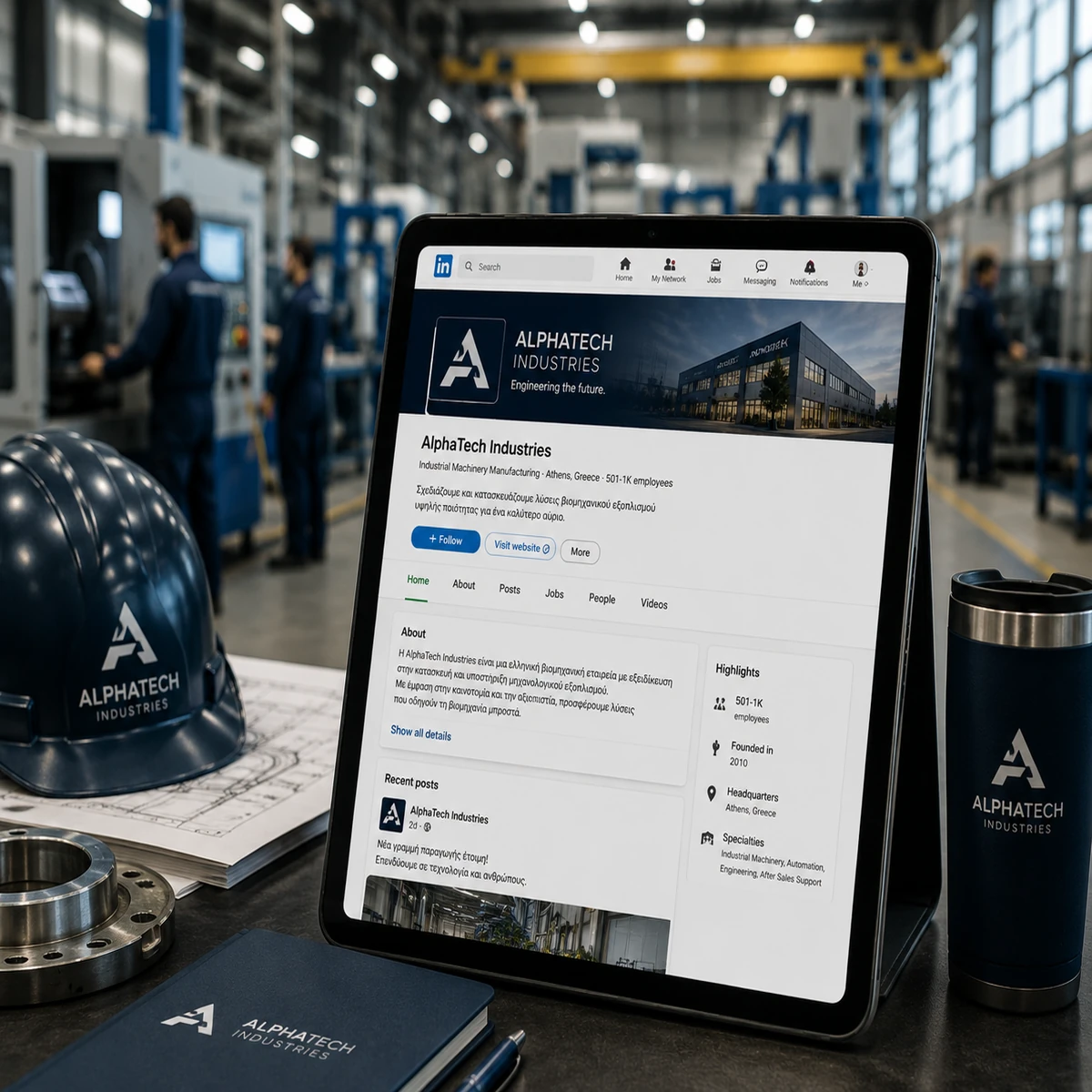 Επαγγελματική παρουσία επιχείρησης στο LinkedIn